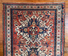 1672 Antique Chelaberd Eagle Kazak Rug - WOVENSOULS Antique Vintage Art Interior Decor