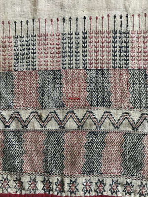 171 Antique Hilltribe Shaman Shoulder Cloth - Textile Art-WOVENSOULS-Antique-Vintage-Textiles-Art-Decor