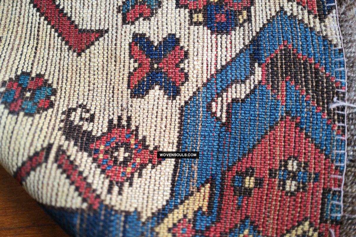 1718 Antique White Field Caucasian Village Kazak Rug - Antique Decor Home Museum