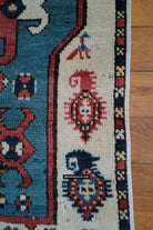 1718 Antique White Field Caucasian Village Kazak Rug - Antique Decor Home Museum