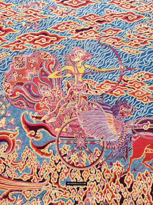 1746 Hindu -Szene in Cirebon Javanese Batik Tulis Kunst