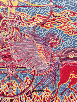 1746 Hindu -Szene in Cirebon Javanese Batik Tulis Kunst