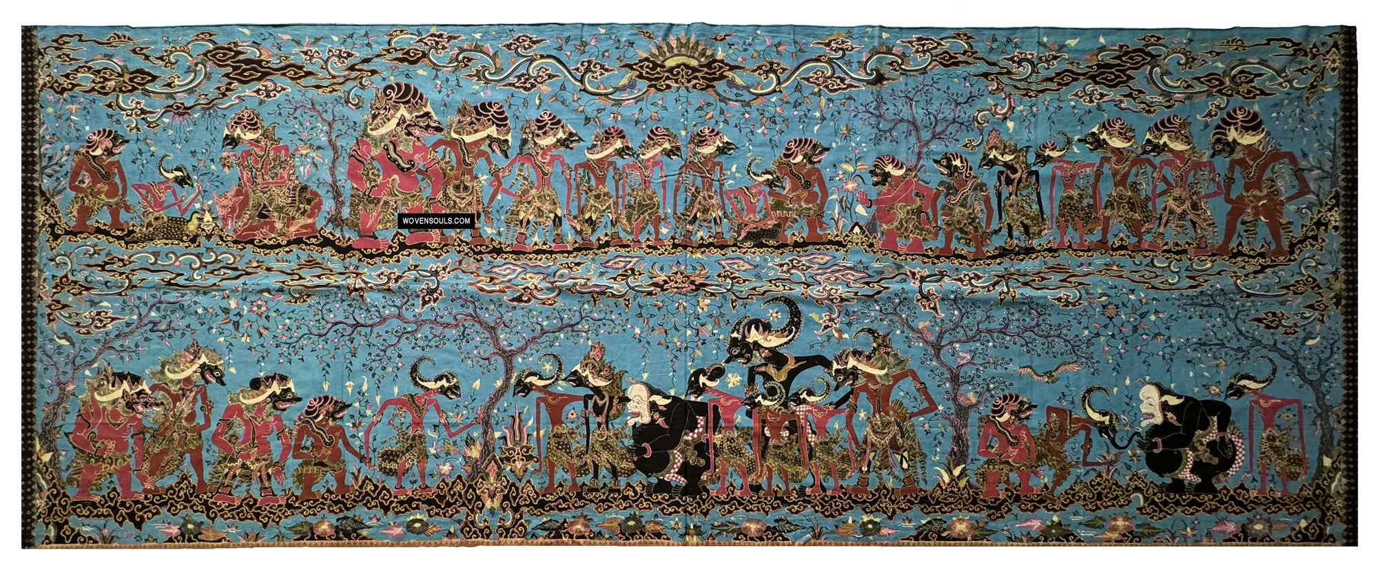 1749 Indonesian Art Cirebon Javanese Batik Tulis Artwork - Punakawan Cirebonan-WOVENSOULS Antique Textiles &amp; Art Gallery