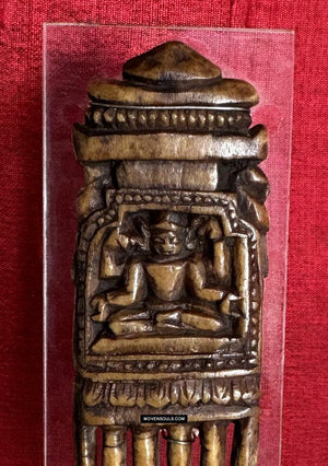 1758 Antique Bone Comb Indian Art - Vishnu