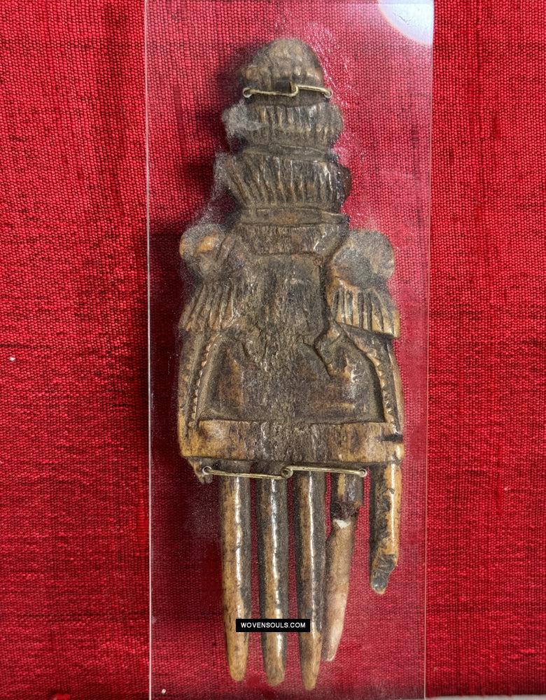 1759 Antique Bone Comb - Indian Art - Krishna