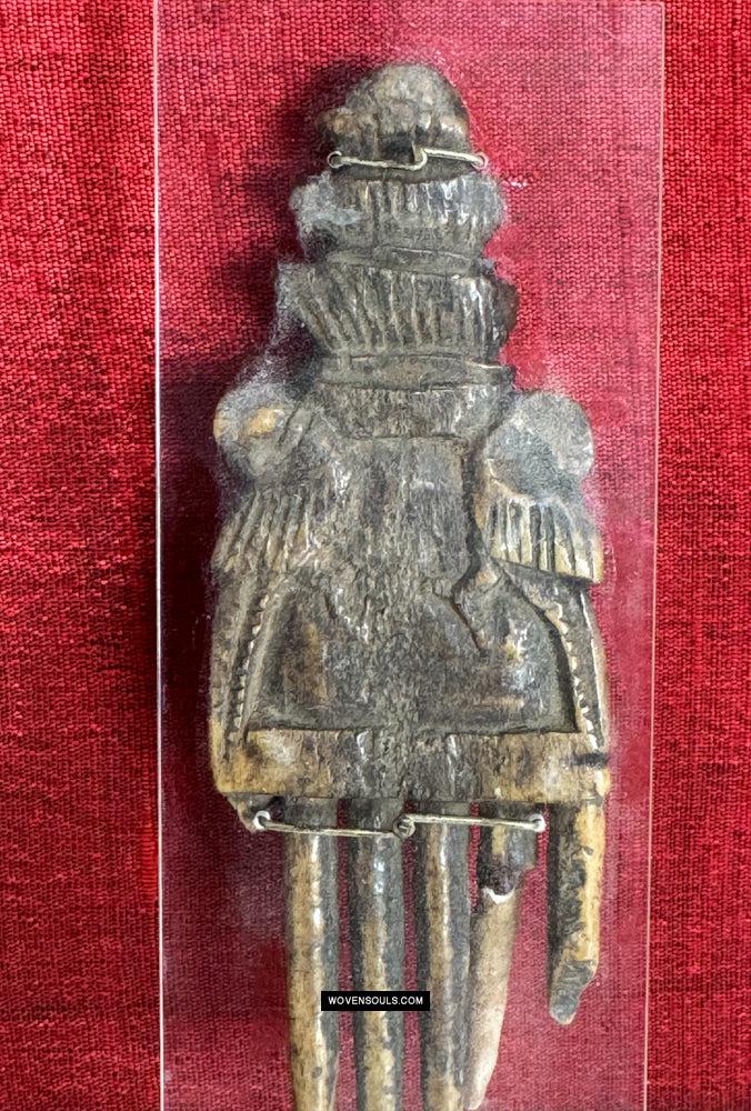 1759 Antique Bone Comb - Indian Art - Krishna