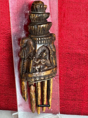 1759 Antique Bone Comb - Indian Art - Krishna