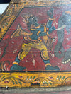 1760 Antique Pattachitra Krishna Paintings on a Wooden Chest - WOVENSOULS Antique Vintage Art Interior Decor
