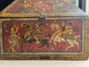 1760 Antique Pattachitra Krishna Paintings on a Wooden Chest - WOVENSOULS Antique Vintage Art Interior Decor