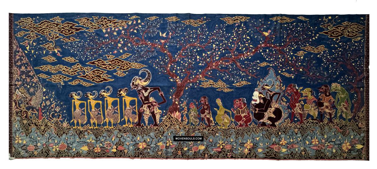 1763インドネシアの芸術ワヤン・バティック・トゥリス - WOVENSOULS Antique Textiles & Art Gallery