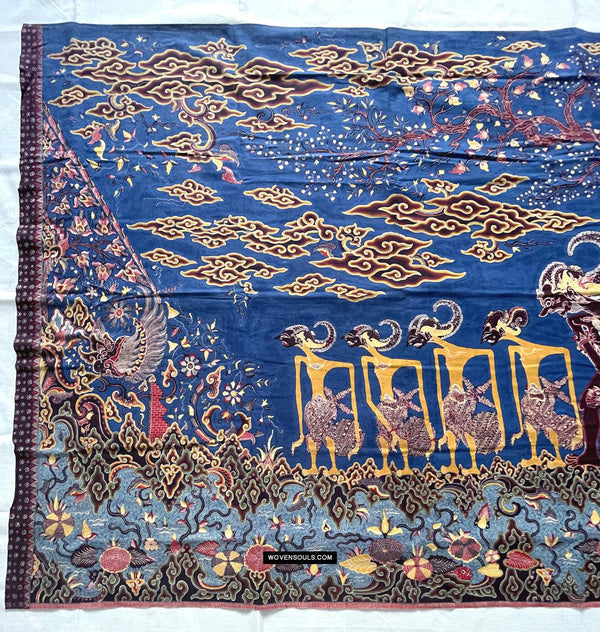 1763インドネシアの芸術ワヤン・バティック・トゥリス - WOVENSOULS Antique Textiles & Art Gallery