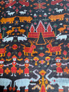 178-B Silk Pidan Pedan Buddhist Figurative Textile Art from Cambodia
