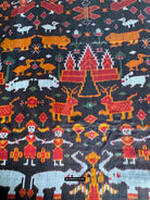 178-B Silk Pidan Pedan Buddhist Figurative Textile Art from Cambodia