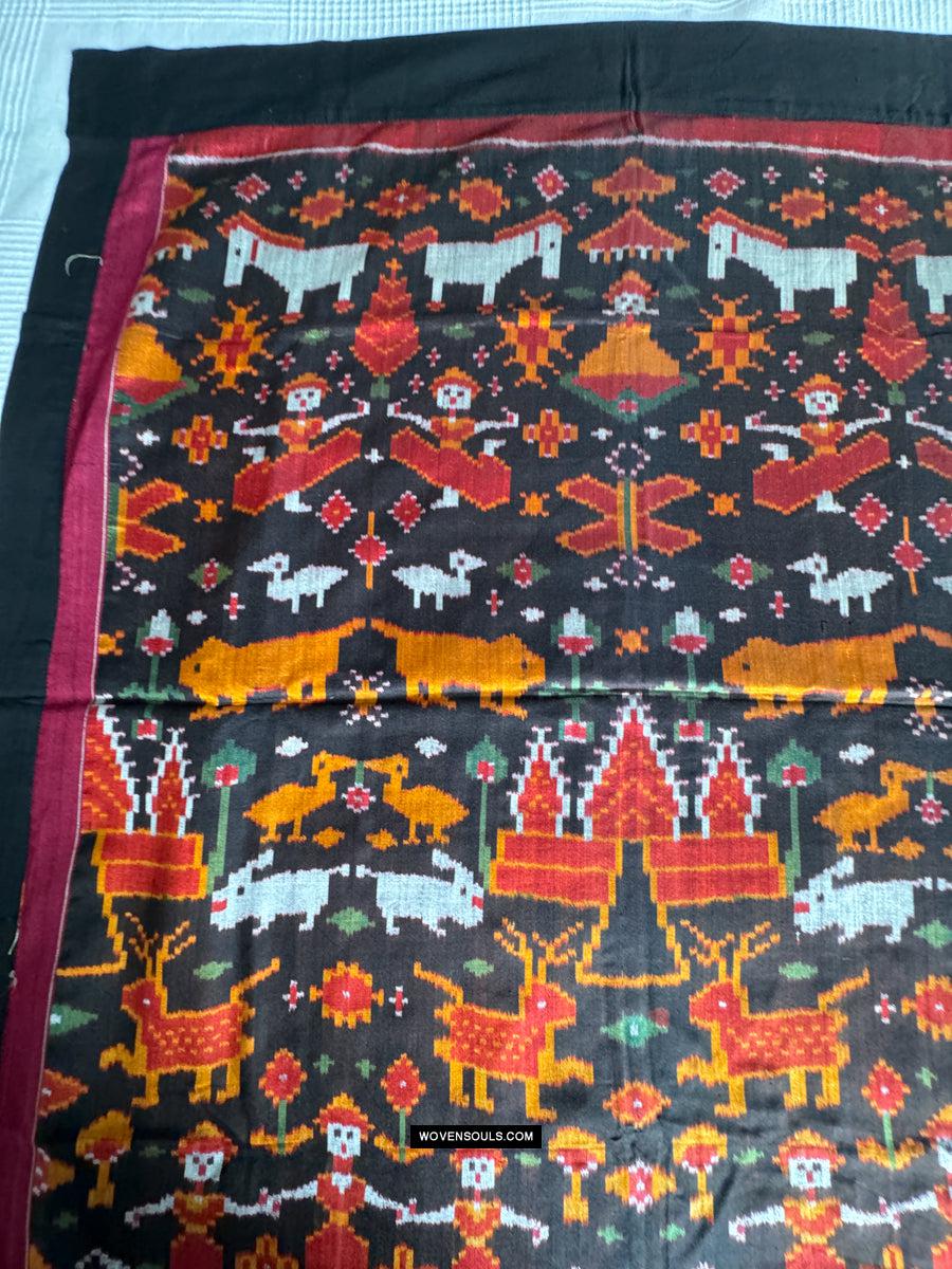 178-B Silk Pidan Pedan Buddhist Figurative Textile Art from Cambodia