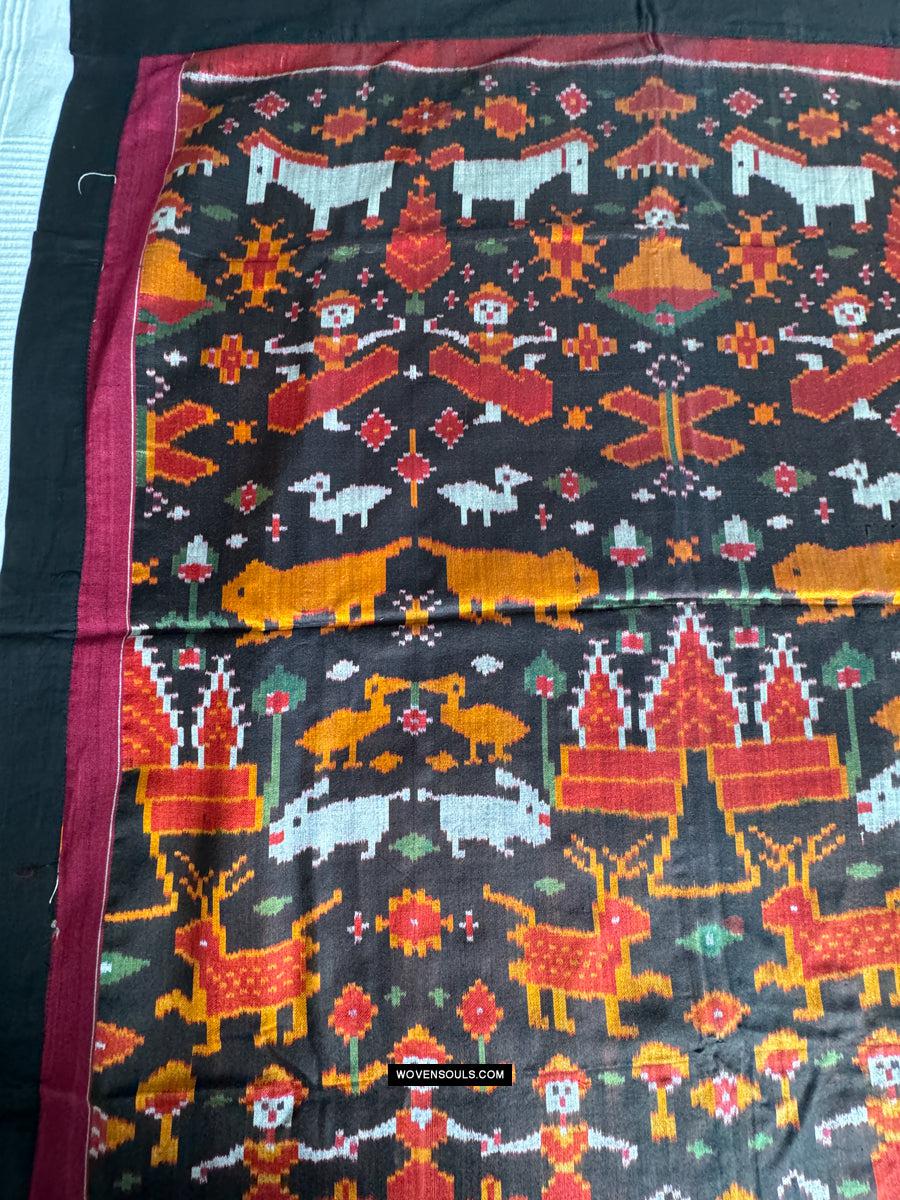 178-B Silk Pidan Pedan Buddhist Figurative Textile Art from Cambodia