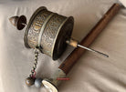 1785 Large Antique Tibetan Buddhist Prayer Wheel-WOVENSOULS Antique Textiles &amp; Art Gallery