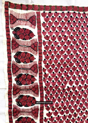 1789 Antique Sindh Odhana Abochani Wedding Shawl - WOVENSOULS Antique Textiles & Art Gallery