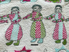 1790 Textile vintage Bengal Nakshi Kantha - Cortesan Scene
