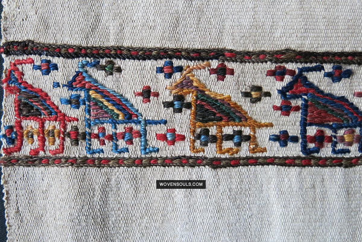 1791 Antique Shahsavan Flatweave Textile Art - Antique Interior Decor 