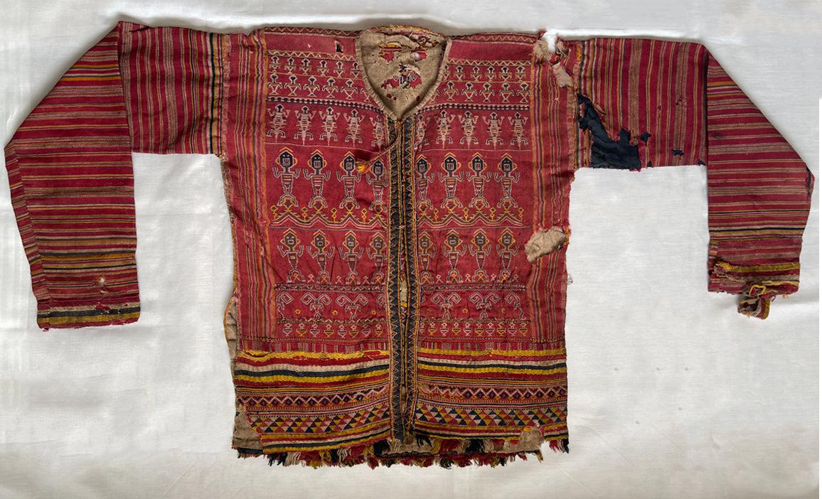 1809 Antique Figurative Dayak Kantuk Jacket Textile-WOVENSOULS Antique Textiles &amp; Art Gallery