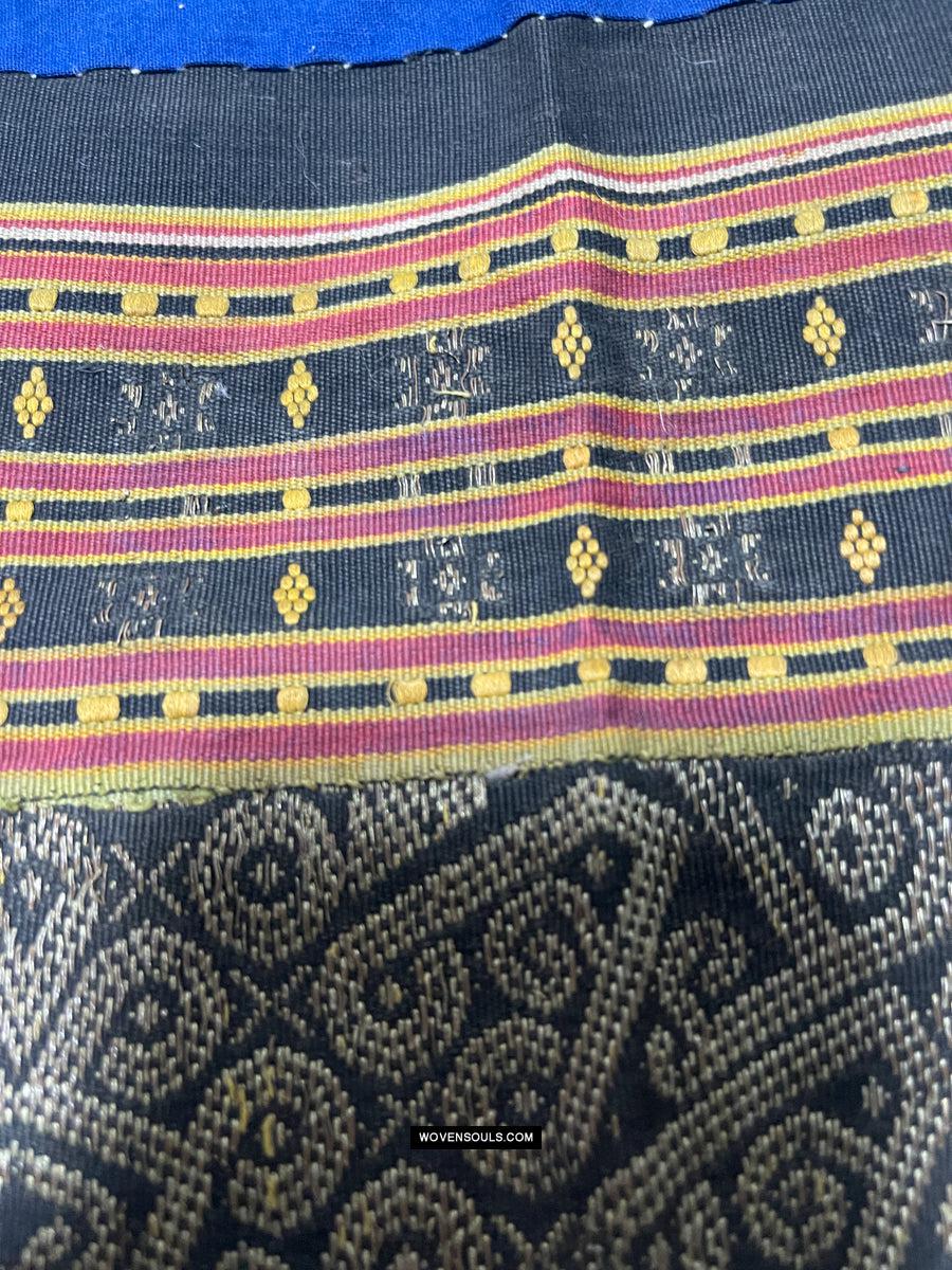 1811 Antique Iban Wedding Skirt Beaded Band Benang Perak-WOVENSOULS Antique Textiles &amp; Art Gallery