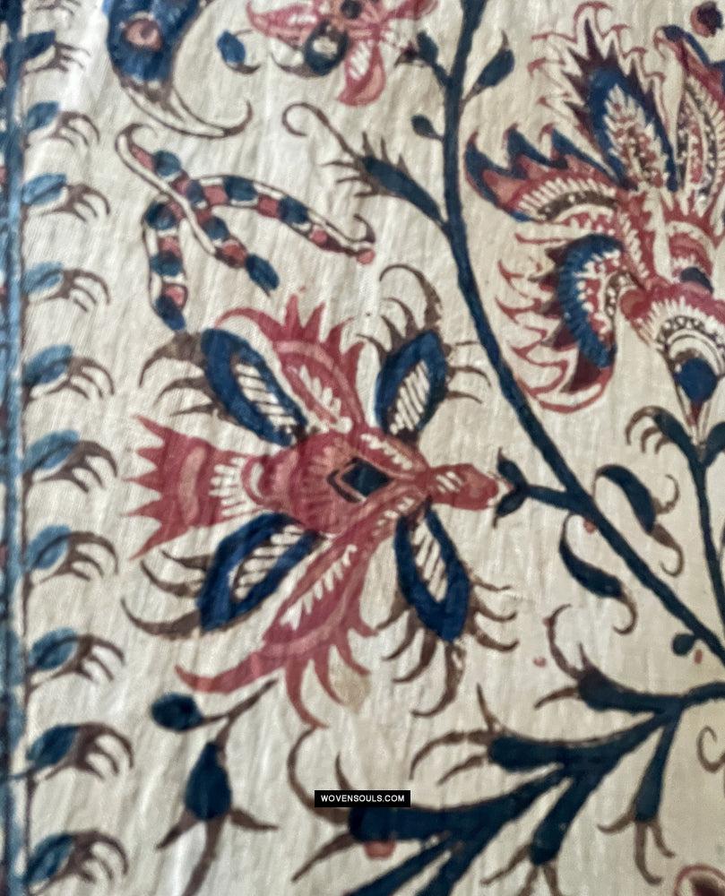 1812 Antique Palampore Kalamkari - Signed - WOVENSOULS Antique Vintage Art Interior Decor