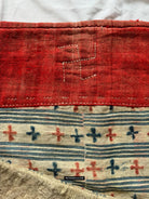 1815 Rare Antique Tibetan Textile Tahden or Pangden with Pattu and Stamp Dye