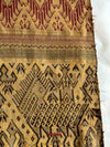 1819 Arte textil de Banner de tejido de seda vintage Laos