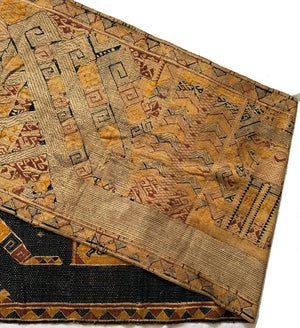 1821 Seltene Museumsqualität Antiques Palepai Sumatran Textil mit Metallstreifenfragmenten