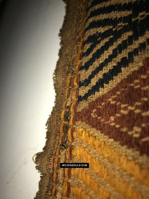 1821 Rare Museum Quality Antique Palepai Sumatran Textile with Metal Strip Fragments