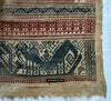 1822 antikes Sumatra Tampan -Schifftuch - drei Farben