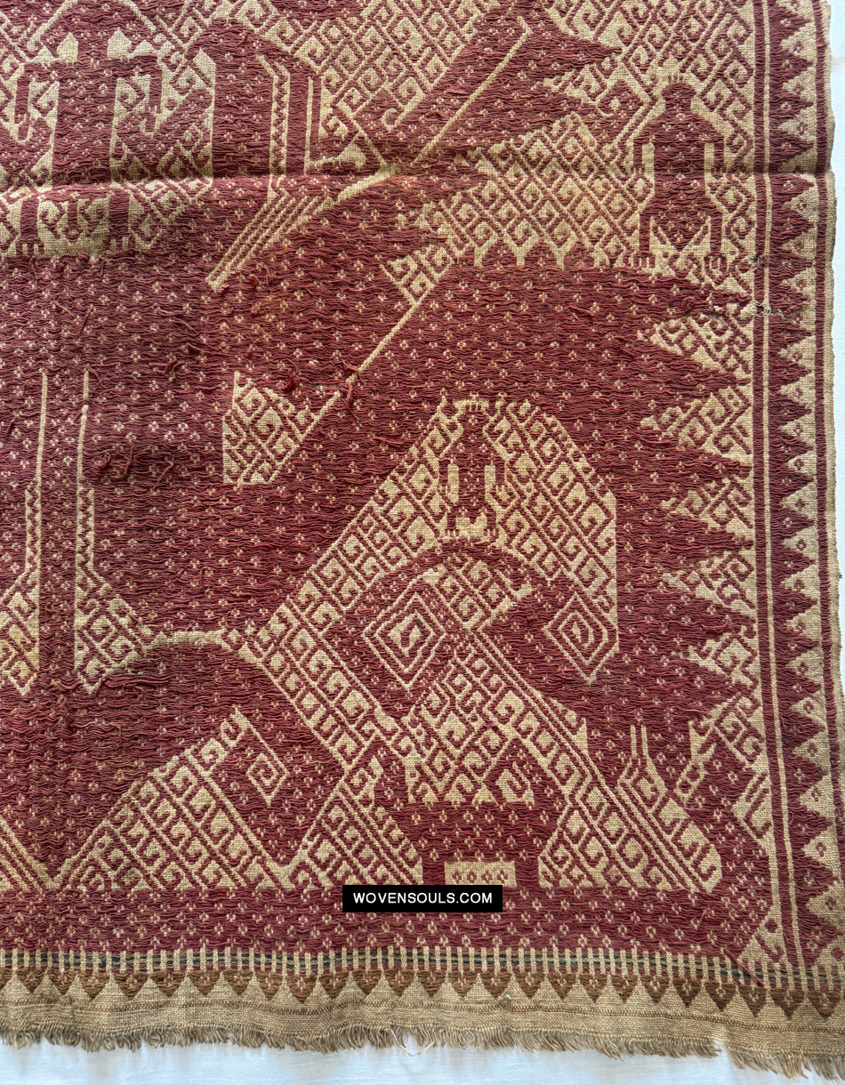 1827 Antique Sumatra Tampan Ship Cloth - WOVENSOULS Antique Textiles ...