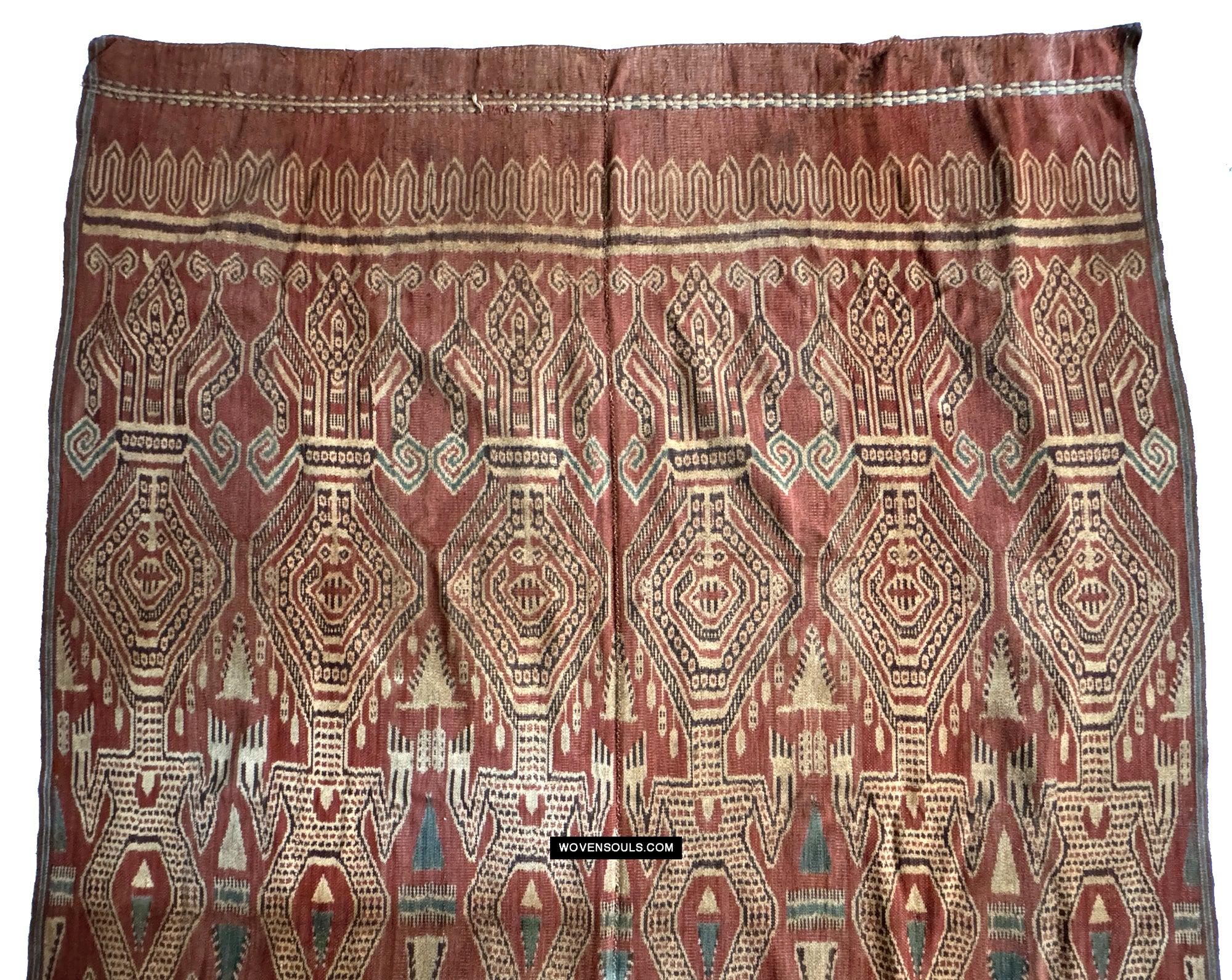 Iban Pattern Railing 1829 Antique Iban Ceremonial Ikat - Buah Nising Pattern - WOVENSOULS ...