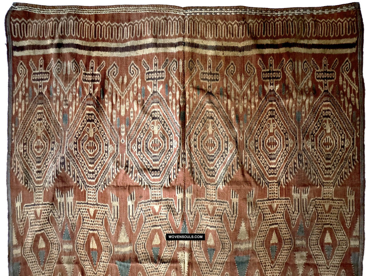 Iban Pattern Railing 1829 Antique Iban Ceremonial Ikat - Buah Nising Pattern - WOVENSOULS ...