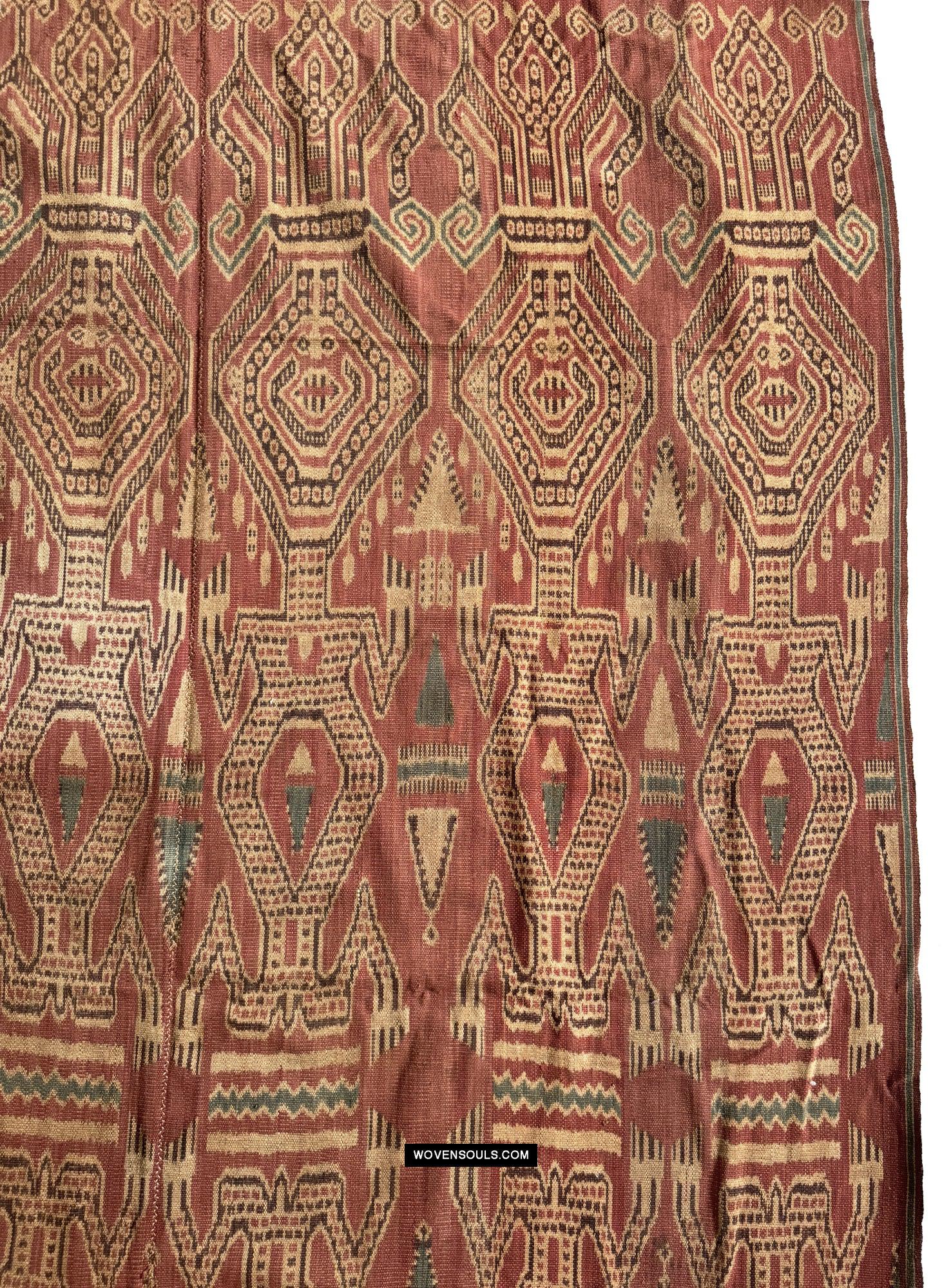 1829 Antique Iban Ceremonial Ikat - Buah Nising Pattern