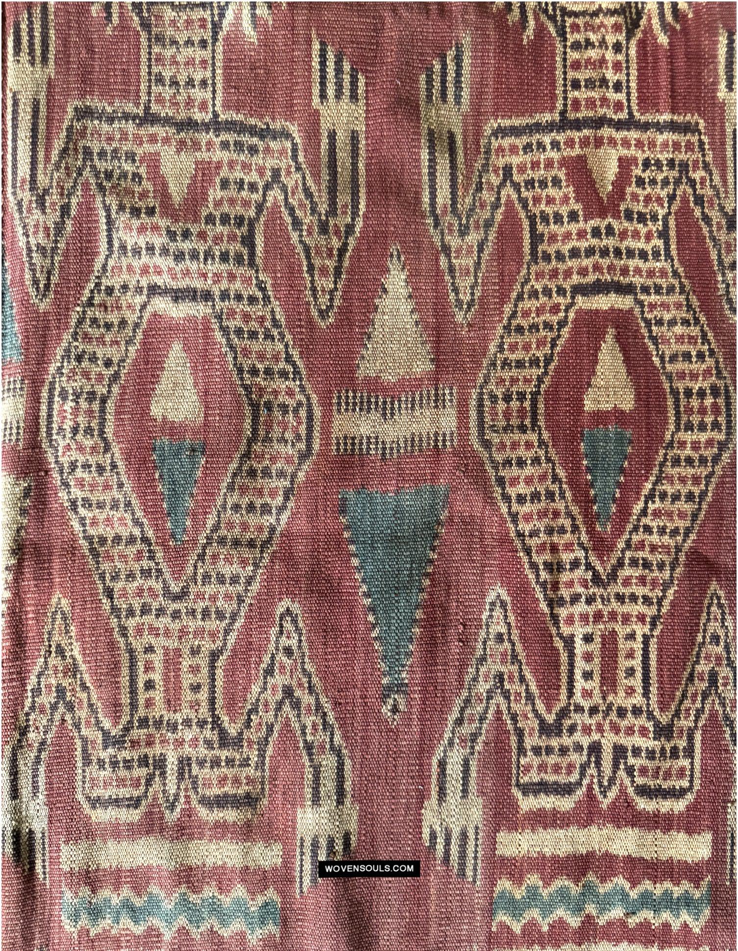 1829 Antique Iban Ceremonial Ikat - Buah Nising Pattern