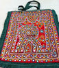 183 Bag with Tribal Mirrorwork and Embroidery-WOVENSOULS-Antique-Vintage-Textiles-Art-Decor