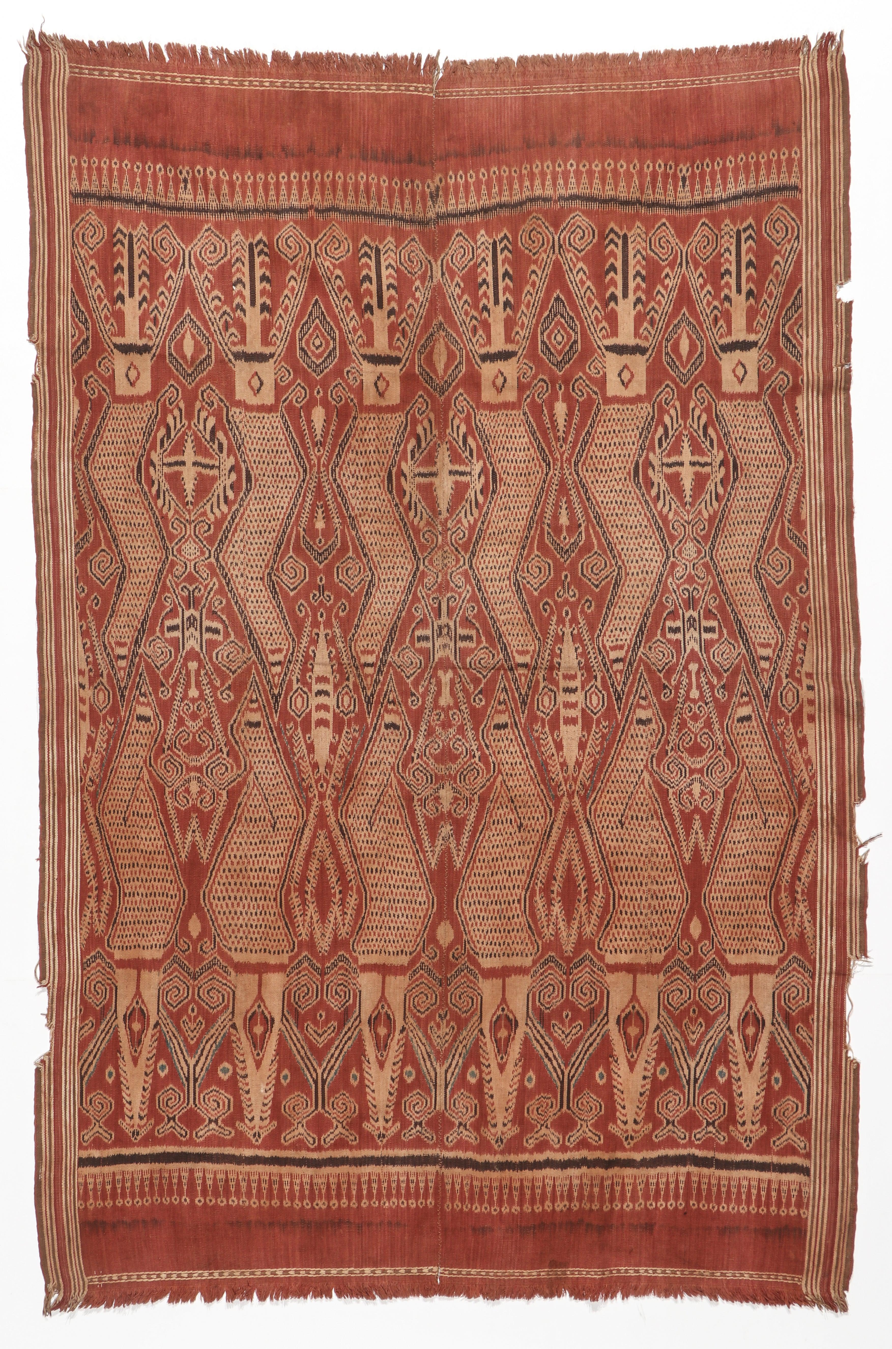 1831 Antique Iban Ceremonial Ikat - Serpent Buah Penyandih Ngelai