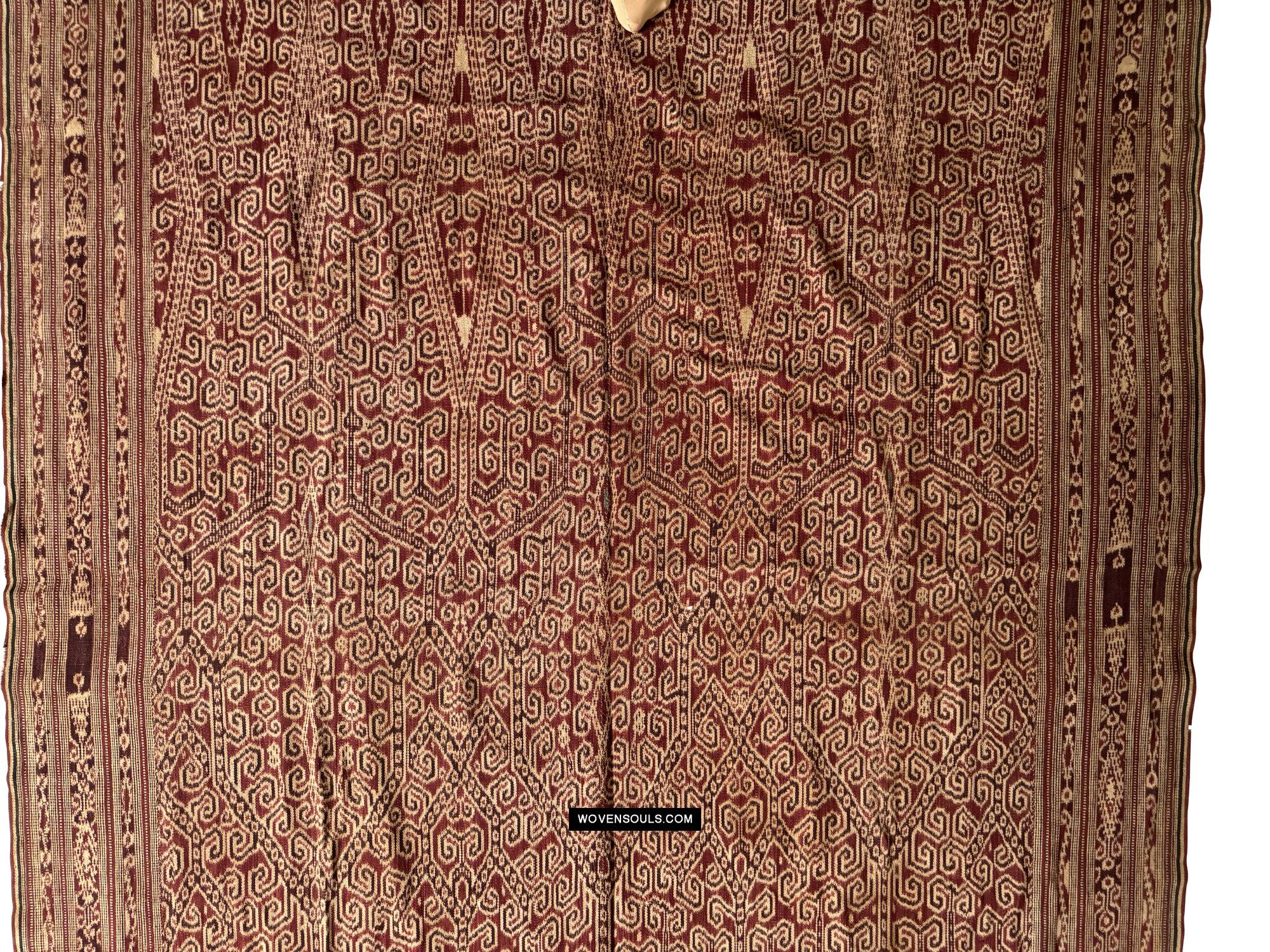 1832 Antique Iban Ceremonial Ikat - Vine Pattern XL