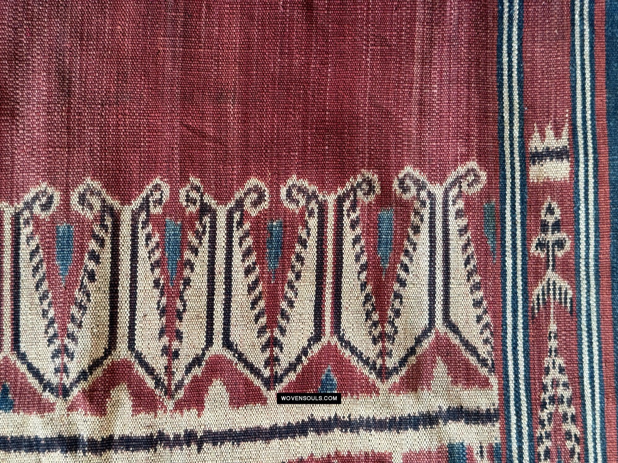 1833 Antique Iban Ceremonial Ikat - Hawk Pattern