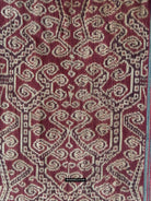 1834 Antique Iban Ceremonial Ikat - Superb Vine Pattern + Rings