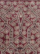 1834 Antique Iban Ceremonial Ikat - Superb Vine Pattern + Rings