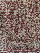 1834 Antique Iban Ceremonial Ikat - Superb Vine Pattern + Rings