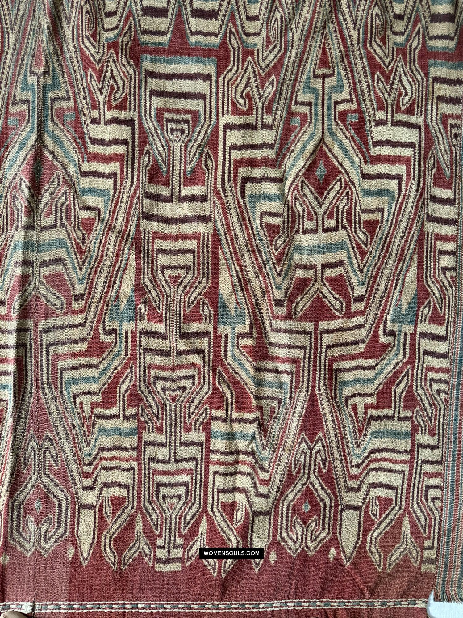 1835 Antique Iban Ceremonial Ikat - Falling Dew