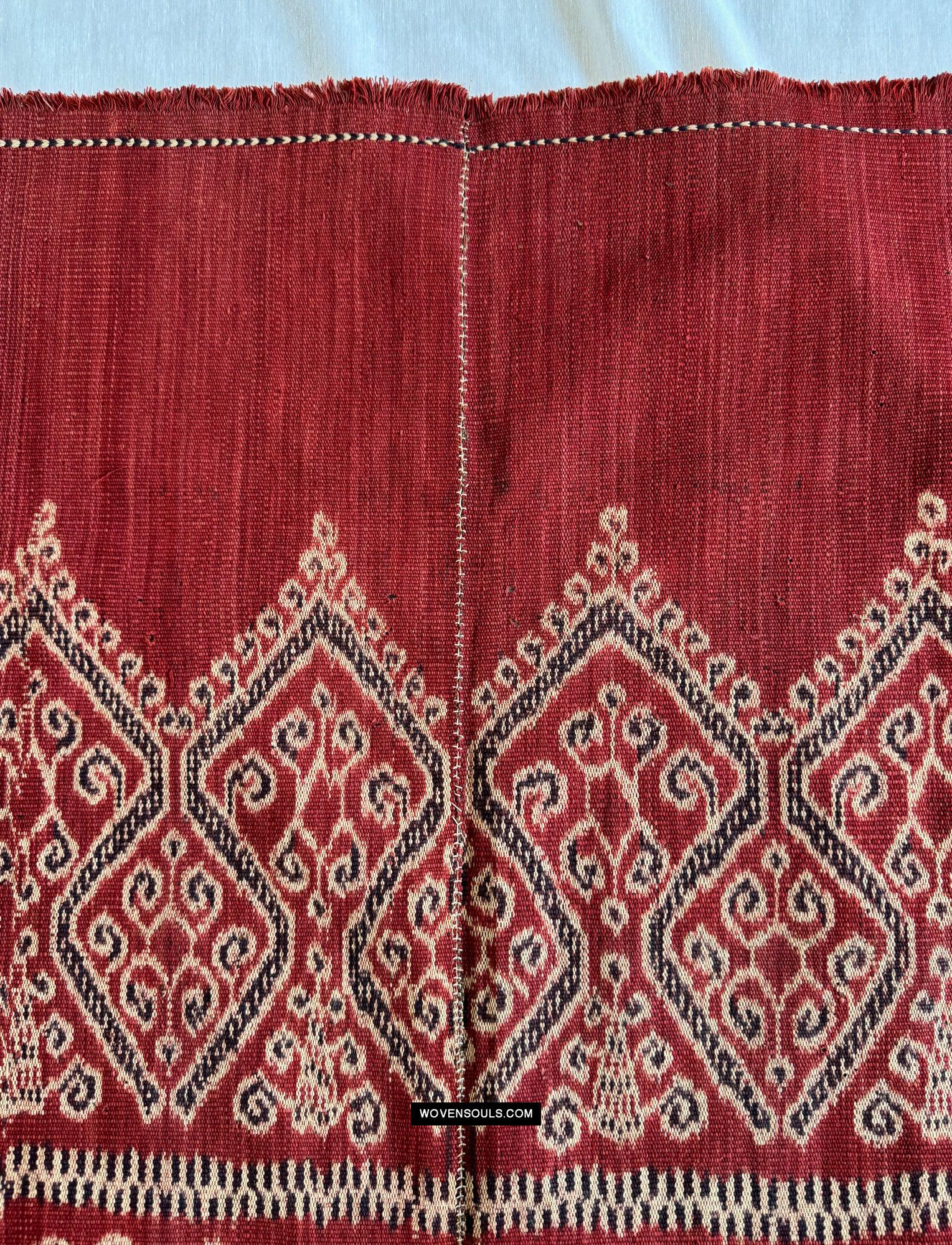 1836 Antique Iban Ceremonial Ikat - Vine Pattern