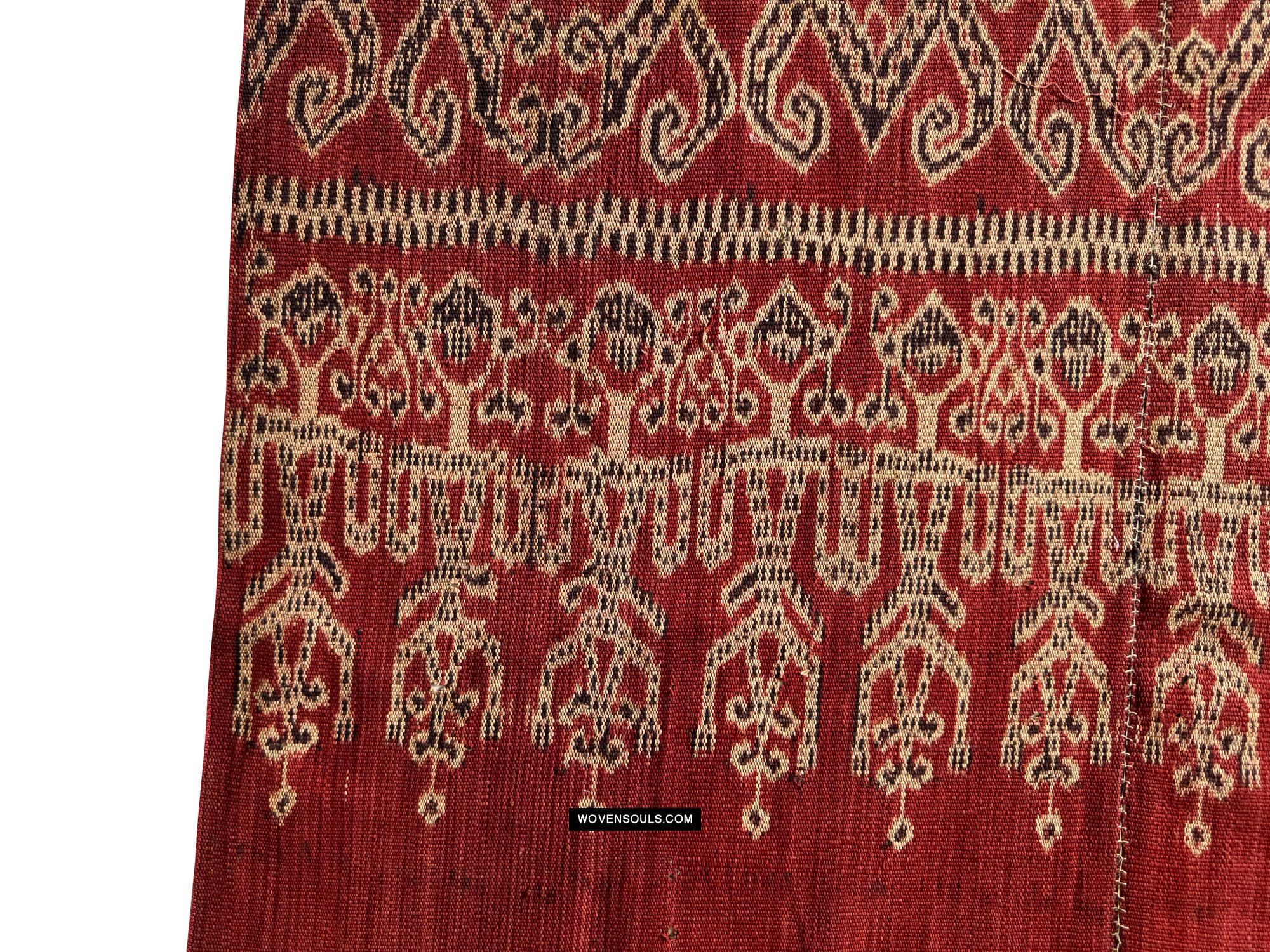 1836 Antique Iban Ceremonial Ikat - Vine Pattern