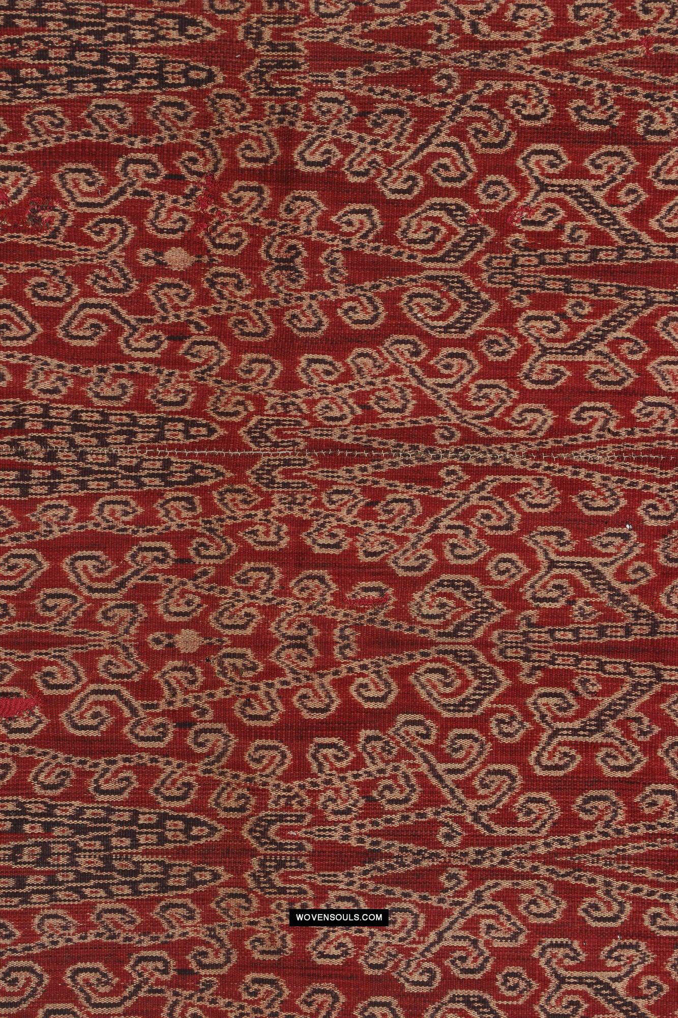 1836 Antique Iban Ceremonial Ikat - Vine Pattern