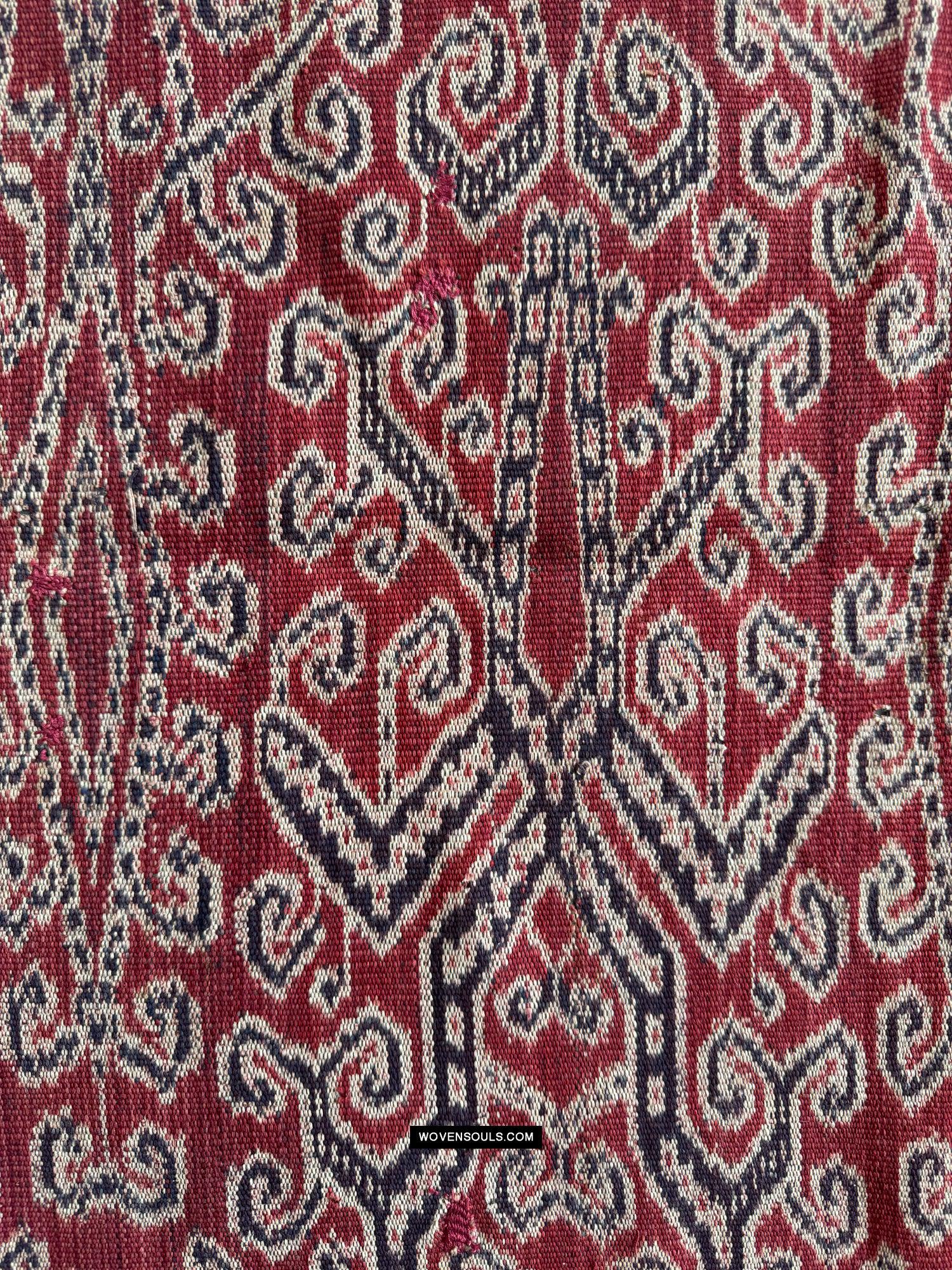 1836 Antique Iban Ceremonial Ikat - Vine Pattern