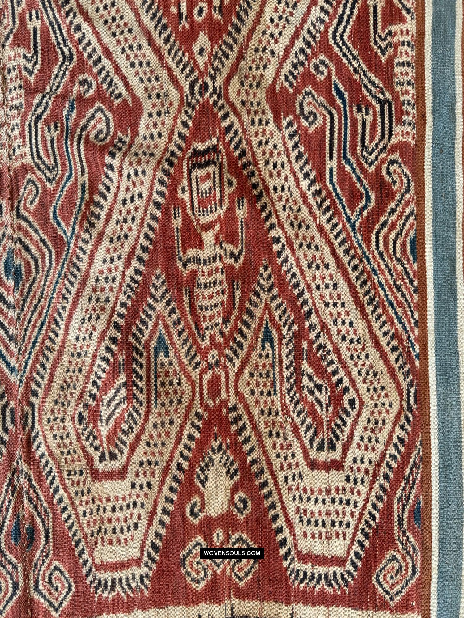 1837 Antique Iban Ceremonial Ikat - Serpent