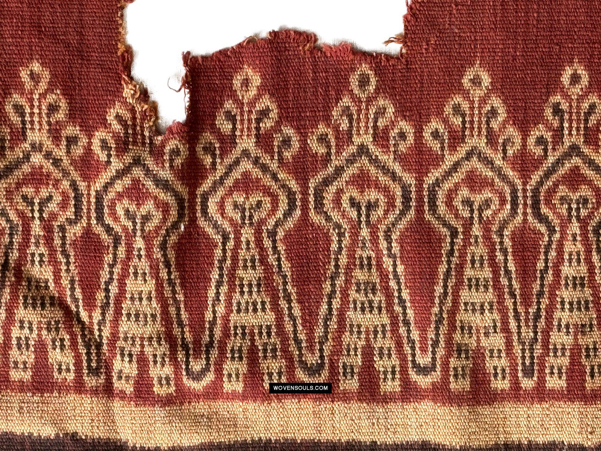 1839 Antique Iban Ceremonial Ikat - Anthropomorphs / Engkaramba